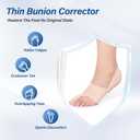 Bunion Corrector for Women & Men Big Toe, Suitable for Mild Hallux Valgus Pain Relief,Correct Toes for Day & Night Support, Fit for wearing with shoes, Bunion Relief Non-Slip,Toe Straightener (Large, Beige)