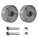 6 Inch Replacement Caster Wheels, Steel Cast Iron Wheel, Heavy Duty -1200 lbs Capacity per Wheel, 1/2" Bore, Industrial Caster Wheel for Platform Trucks Push Cart2 Pack (Silver)