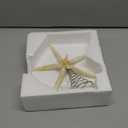 Lenwen Natural Starfish Christmas Tree Topper 8.7'' Beach Nautical Coastal Christmas Tree Topper Decoration Rustic Large Starfish Treetop Ornaments for Xmas Holiday Indoor Decor(White,Classic Style)