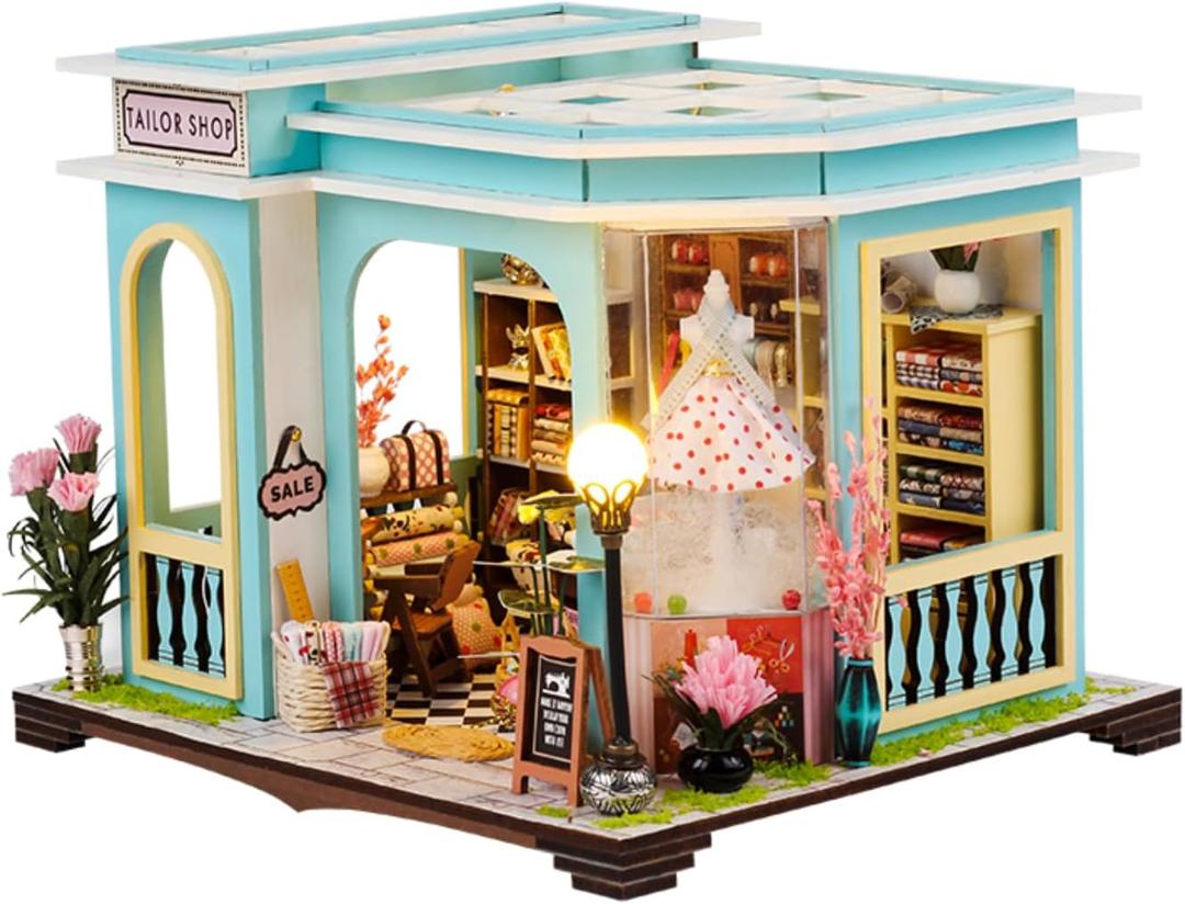 DIY Miniature Dollhouse Room Kit for Teens and Adults-Tailor Shop