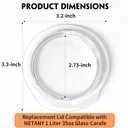 Replacement Lid Compatible with NETANY 1 Liter 35oz Glass-Carafe, Only lid (4 Pack)
