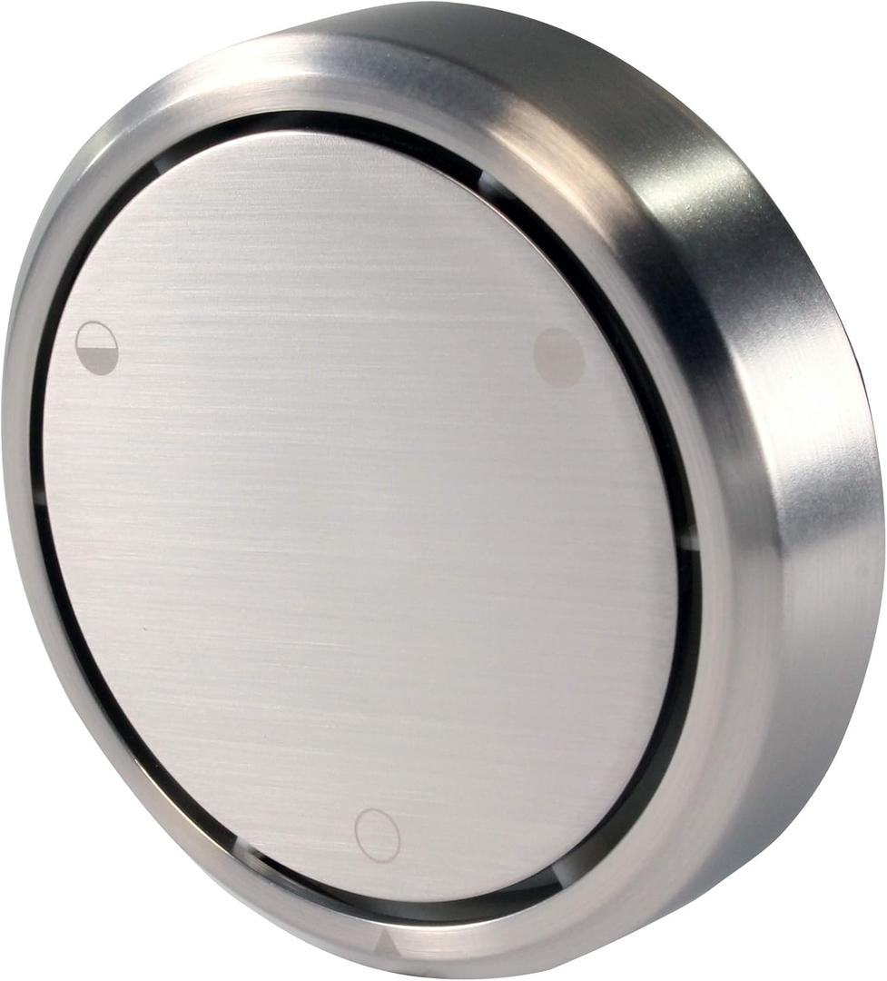 Westbrass D493CH-07 Patented Deep Soak Round Replacement 2-Hole Bathtub Overflow Cover for Full and Over-Filled Closure, Satin Nickel