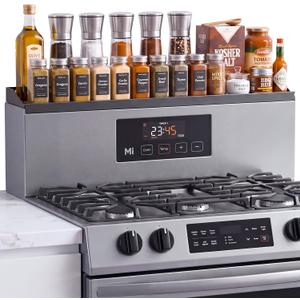 30" Magnetic Stove Top Shelf, Stainless Steel Kitchen Over Stove Spice Rack