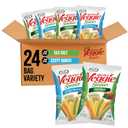 Sensible Portions Garden Veggie Snacks - Veggie Straws, Snack Size Variety Pack, Sea Salt & Zesty Ranch, 1 Oz (Pack of 24) (Best By: 27 JUL 26)