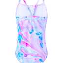 Snowheart Girls Swimsuit One-Piece Bathing Suits Multicolor Kids Sport Summer Beach Swimwear for 2-12 Years Old