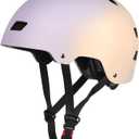 Bike Skateboard Helmet, Adjustable and Multi-Sport for Skate Scooter, 3 Sizes for Adult Youth Kids Toddler (Medium, Gradient Purple Orange)