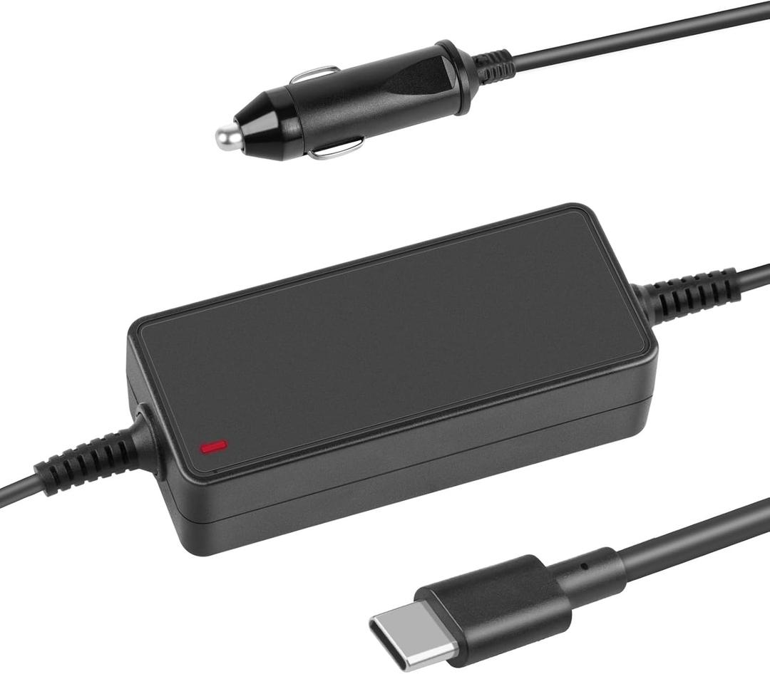 TREE.NB 90W Faster Charger USB-C Laptop Car Charger for ASUS Chromebook CX1 Flip, MacBook Pro Air, Lenovo Chromebook Flex 3 5 Yoga IdeaPad 3 11, Acer Chromebook Spin, Easy to use, Black