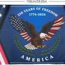 250th Anniversary American Flag 3x5 Ft - 1776-2026 Patriotic Eagle Banner, Single Sided Outdoor Flag for 4th of July Memorial Day Decor