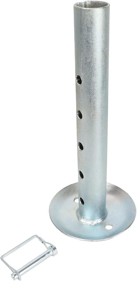 Heavy-Duty Trailer Jack Drop Leg with Foot Pad  2" Inner Diameter Tube Insert with Pin  Stabilizer Base Stand for RV Camper Trailer Jacks
