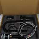 Bathroom Faucet with Pull Down Sprayer 3 Holes, Matte Black 4 inch 2 Handles Centerset Laundry Bar Basin Pull Out Bathroom Sink Faucet with Pop-Up Drain, KBL-6002B