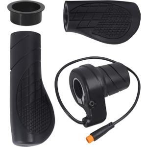 FT76X Ebike Half Twist Throttle, Half-Twist Handle with Waterproof Plug, Ebike Thumb Throttle, Fit for 12V-72V Speed Accelerator Ebike MTB