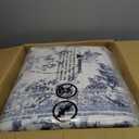 DEAXLife Washable Area Rug for Living Room - Stain Resistant Urtla Thin Rugs with Non Slip Rubber Backing - Indoor Floor Carpet for Dining Room Home Office Dorm (Navy Blue/ White, 8x10 Feet)