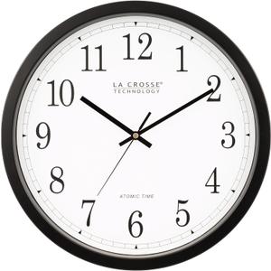 La Crosse Technology Wall Clock, Plastic, 14-inch Dia. (WT-3143A) (WT-3143A-INT)