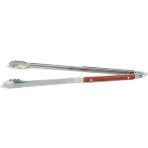 Outset QB22 Locking Stainless Steel Grill Tongs Extra Long 22", Rosewood Handles