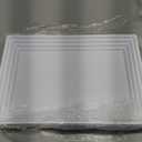 8 Pack Extra Large Plastic Serving Trays for Party - 16 x 11 White Large Serving Tray - Heavy Duty White Plastic Trays for Food - Rectangular Party Serving Trays and Platters