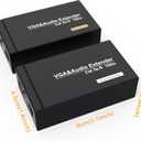 VGA Cat5e Cat6 Extender 300ft Video Repeater Over Ethernet Cable, up to 100m, Sender+Receiver