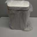 rejomiik Small Bathroom Trash Can with Lid Slim Soft Close Garbage Can Step Wastebasket Container Trash Bin for Office Bedroom Kitchen Living Room (2.6 Gallon Cream)