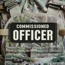 2 x Employee Commissioned Officer Embroidery Patch Set 4x10 inch and 2x5 inch Hook Backing for Uniforms, Tactical Gear, Jackets, Backpacks