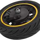 Alomejor Front Wheel with Tire for 9 G30 Electric Scooter, Aluminum Alloy and Rubber, 6.5 Inch, with Drum Brake, 60/70 6.5