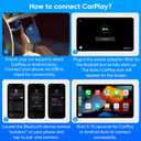 Upgraded Wireless CarPlay Adapter, 3-in-1 Wireless Carplay & Android Auto& Video Adapter, Built in Netflix YouTube Support TF Card, Plug & Play, USB Type C, USB Type A Compatible with iPhone & Android