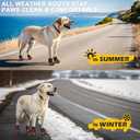 Expawlorer Anti-Slip Dog Shoes - Winter Booties with Reflective Straps, Waterproof Rain Boots for Small Dogs, Paw Protectors for Cold/Hot Pavement, Snow Shoes for Outdoor, 2