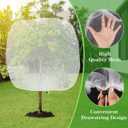 Klmnop 2-Pack Large Fruit Tree Netting with Drawstring, 8.2 x 6.5 Feet Tree Nets for Fruit Trees, Bird Netting Plant Cover to Protect from Squirrels and Birds, Garden Mesh Barrier(White)