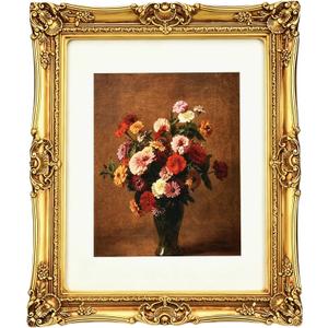 11x14 Picture Frame with Oil Painting, Antique Gold European Style for Wall Decor, Baroque-Style Home Decor Large Photo Frame with Real Glass, Ready to Hang