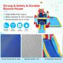 Bounce House,Inflatable Bounce Castle with Blower for Kids 3-12,Outdoor/Indoor Bouncy House Water Park for Backyard with 2 Splash Slides,Climbing Wall,Ball Pit,Jumping Area (146" x 132" x 81")