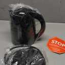 OVENTE Electric Kettle, 1.7L Fast Boiling Water Heater for Coffee or Tea, BPA Free with Water Level Gauge, Auto Shut-Off, Boil-Dry Protection, Indicator Light and Removable Filter, Black KP72B