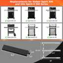 Spirit e310 Grill Parts, 7636 Flavorizer Bars and 69787 Burner Tube Kit for Weber Spirit 300 and GS4 Spirit II E310 Spirit E310 E/S315 E/S320 Grills With Front Control, Heat Plates 15.3" & Burner 18"
