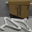 Plastic Hangers 20 Pack White - Clothes Hangers - Makes The Perfect Coat Hanger and General Space Saving Clothes Hangers for Closet - Percheros Ganchos para Colgar Ropa Hangers