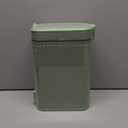 Feisco Small Trash Can with Lid,Small Bathroom Trash Can with Foot Pedal and Press Type Lid,Slim Step-On Trash Bin Wastebasket Garbage Can for Kitchen,Bathroom Office, Bedroom (Green, 1.8 Gallon)