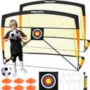 Happy Jump Soccer Goal 7'x5', 6.6x3.3', 5'x3.6', 4'x3', 3'x2.2' Soccer Net for Kids Backyard