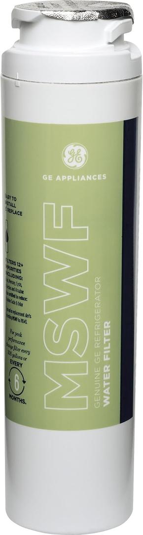 GE MSWF Refrigerator Water Filter | Certified to Reduce Lead, Sulfer, and 50+ Other Impurities| Pack of 1