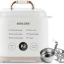 Egg Cooker for Soft, Medium & Hard Boiled Eggs, 5-Egg Capacity Hard Boiled Egg Cooker & Egg Boiler with 24-Hour Delay Timer, Egg Steamer, Stainless Steel Rack, BPA-Free, Auto Shut-Off