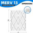 (6 Pack) 10x30x1 Air Filters, MPR 1900 & FPR 10, MERV 13 Pleated Air Filter (Actual Size: 9.75" x 29.75" x 0.75")