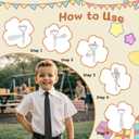 Adjustable Glossy Self Ties for Boys Kids, Solid Color Boys Tie for School Wedding Party Graduation Formal Banquet (Black)