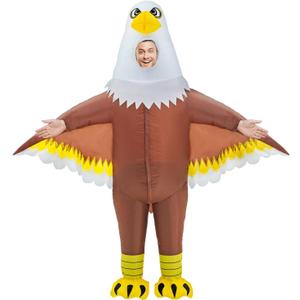 Seeds of Light Eagle Inflatable Costume,Adults Independence Day Inflatable Costume, Funny Blow up costumes for Adults One Size