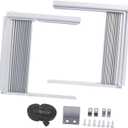 Window Air Conditioner Side Panel and Frame, Double Layer Insulated AC Accordion Filler Set, for Most Window AC Units