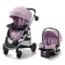 Graco Modes Pramette 3-in-1 Travel System, Car Seat Stroller Combo, Rear Facing Infant Car Seat, Infant Pramette to Toddler Stroller, Lilac Mod [MFD: 2026-04-2024]