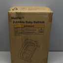 MoreFeel Collapsible Baby Bathtub for Newborn with Thermometer & 1 Hooded Towel & 1 Soft Floating Cushion,Portable Travel Bathtub with Drain Hole, Durable Foldable Baby Tubs for Infants to Toddler (Grey)