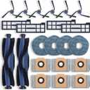 Replacement Parts Kit compatible with eufy X10 Pro Omni Robot Vacuum Accessories, 2 Roller Brushes, 4 Filters, 6 Side Brushes, 4 Mop Pads, 6 Dust Bags (22 Pack)