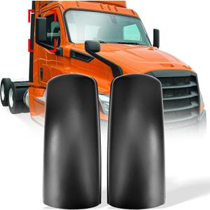 High Soar Door Mirror Covers for Freightliner Cascadia 2008-2015,Replacement Door Mirror Cover for Cascadia Trucks 2008-2015 Driver Left Side Passenger Right Side（Black,A Pair）