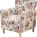 FUANGUI Banquet Armchair Slipcover Printed Chair Covers with Arms Stretch Club Chair Slipcover Soft Armchair Sofa Covers Anti-Slip Furniture Protector for Dogs Pets Home Living Room Decor (1PCS, 39)