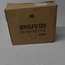 7 Pack 18 oz Glass Juice Bottles with 1 Stainless Straws & 2 Lids w Hole, Reusable Water Bottles for Juicing, Smoothies, Kombucha with Brushes & Airtight Lids for Refrigerator, BPA Free & Leak Proof