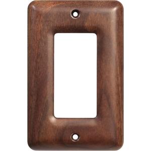 North American Walnut Switchplates and Outlet Covers Decorative Solid Wood Light Switch Cover for Stylish Dcor (Single Decorator)
