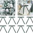 3 x Hunter Green Velvet Ribbon Christmas Bow 5 x 7 Inches Premade Green Bows for Christmas Tree Hanging Decorations Gift Wrapping Wreaths Crafts Outdoor Indoor Home Decor Wedding, Pack of 24