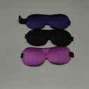 LKY DIGITAL Sleep Mask for Side Sleeper 3 Pack, Blackout 3D Eye Mask for Sleeping, Night Blindfold for Men Women (Black & Blue & Purple)