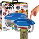 Robotwist Jar Opener, Automatic Jar Opener, Deluxe Model with Improved Torque, Robo Twist Kitchen Gadgets for Home, Electric Handsfree Easy Jar Opener  Works on All Jar Sizes, As Seen on TV, Blue