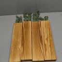 4-Pack Wood Wall Planters with 8 Removable Faux Eucalyptus Stems - Modern Farmhouse Wall Decor for Living Room, Bedroom, Bathroom - Wooden Wall Vases and Fake Eucalyptus for Home Office Decor